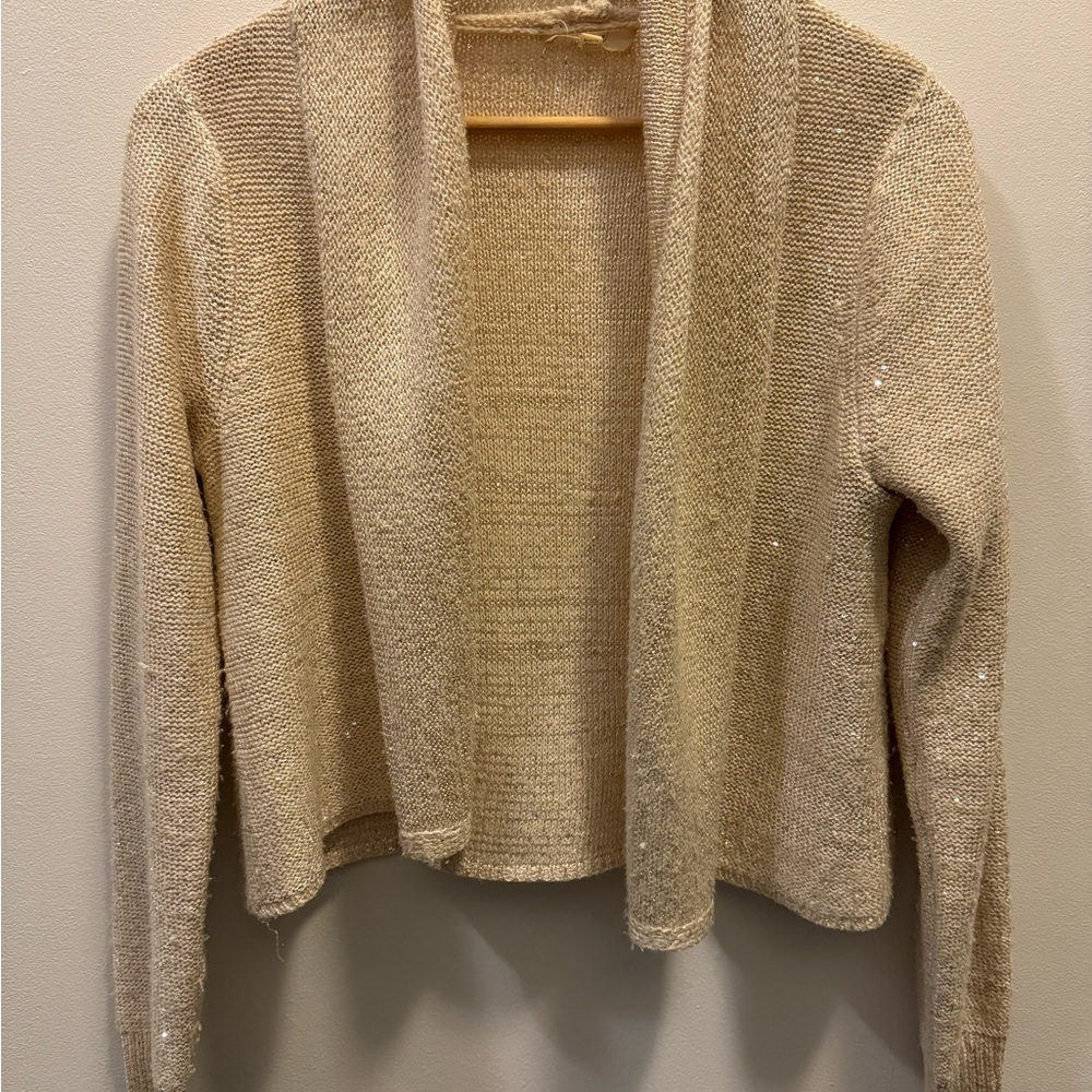 Elegant Cream Sqeuin Sweater